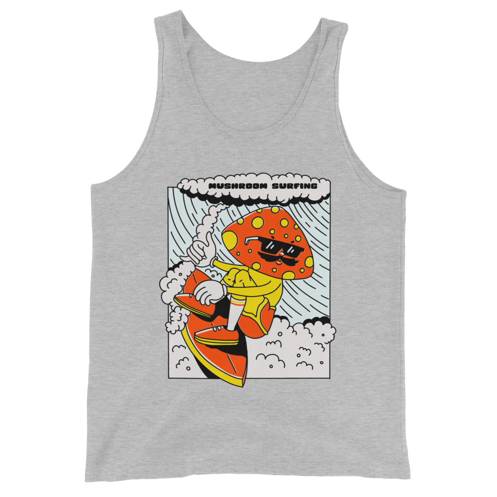 Mushroom Surfing Graphic Tank Top