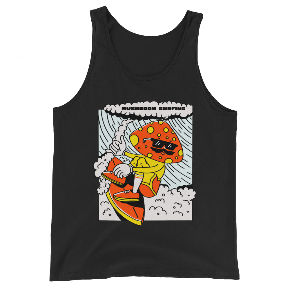 Mushroom Surfing Graphic Tank Top