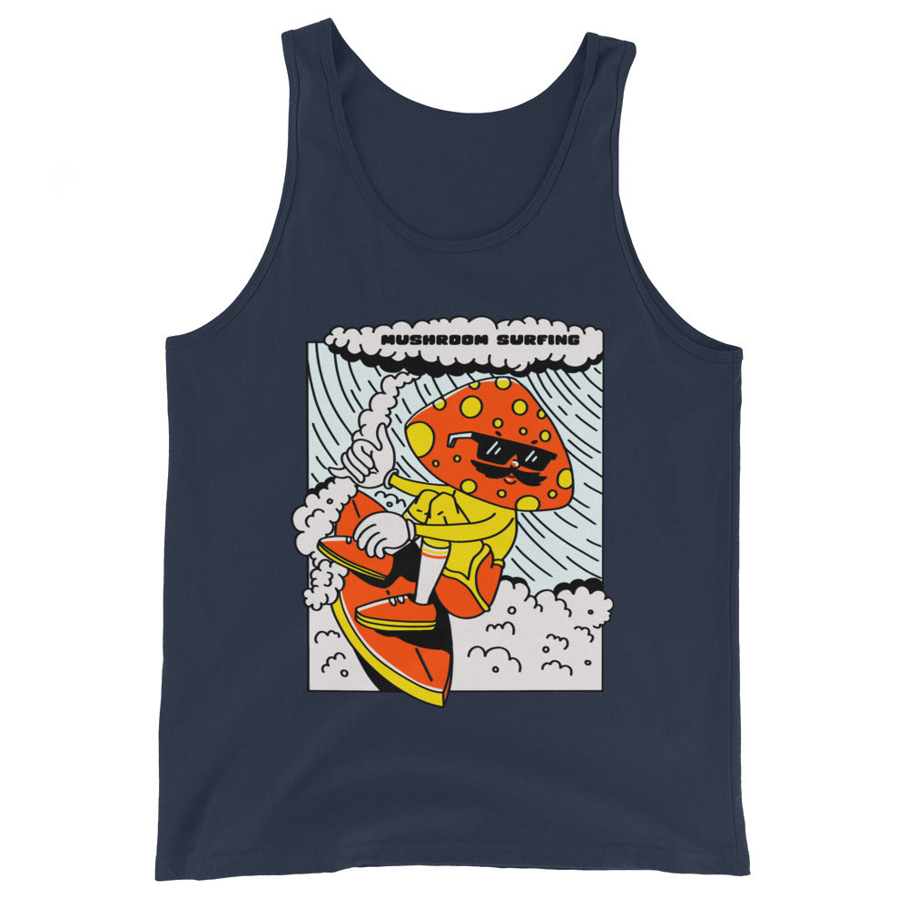 Mushroom Surfing Graphic Tank Top