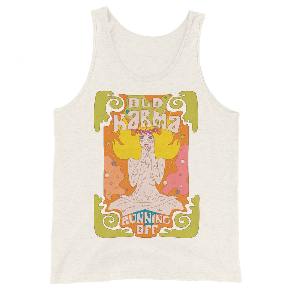 Old Karma Running Off Graphic Tank Top