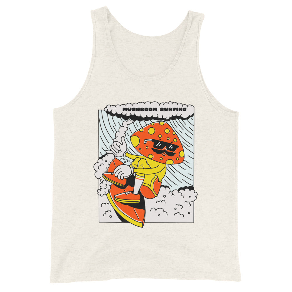 Mushroom Surfing Graphic Tank Top