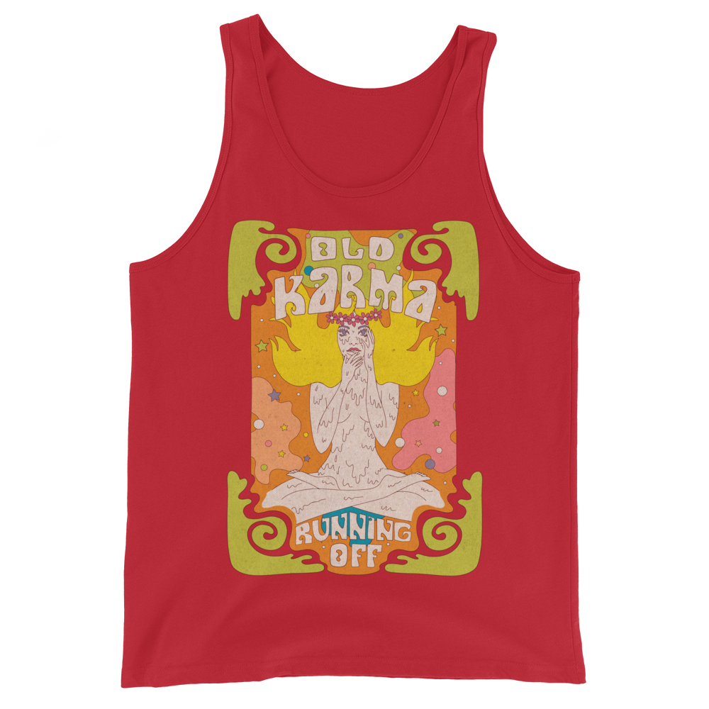 Old Karma Running Off Graphic Tank Top