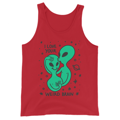 I Love Your Weird Brain Graphic Tank Top