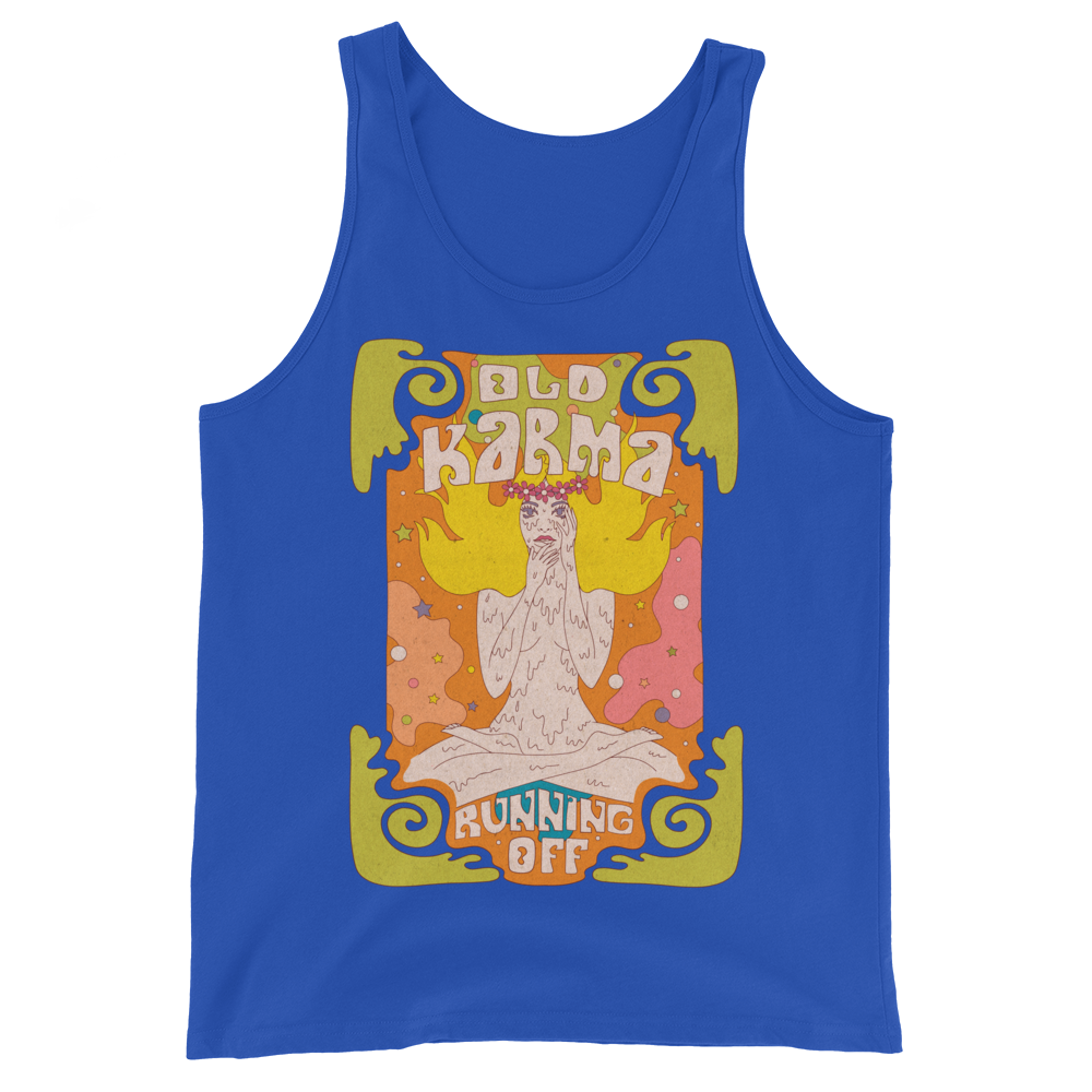 Old Karma Running Off Graphic Tank Top