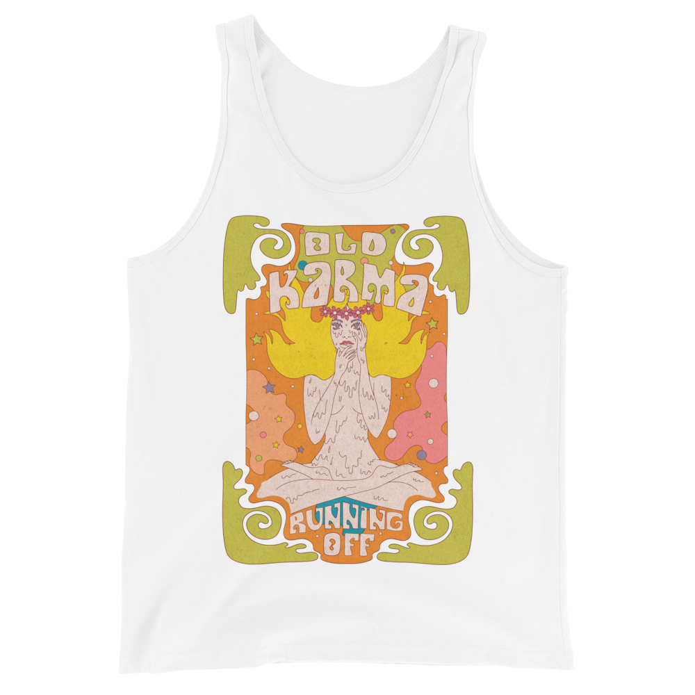 Old Karma Running Off Graphic Tank Top