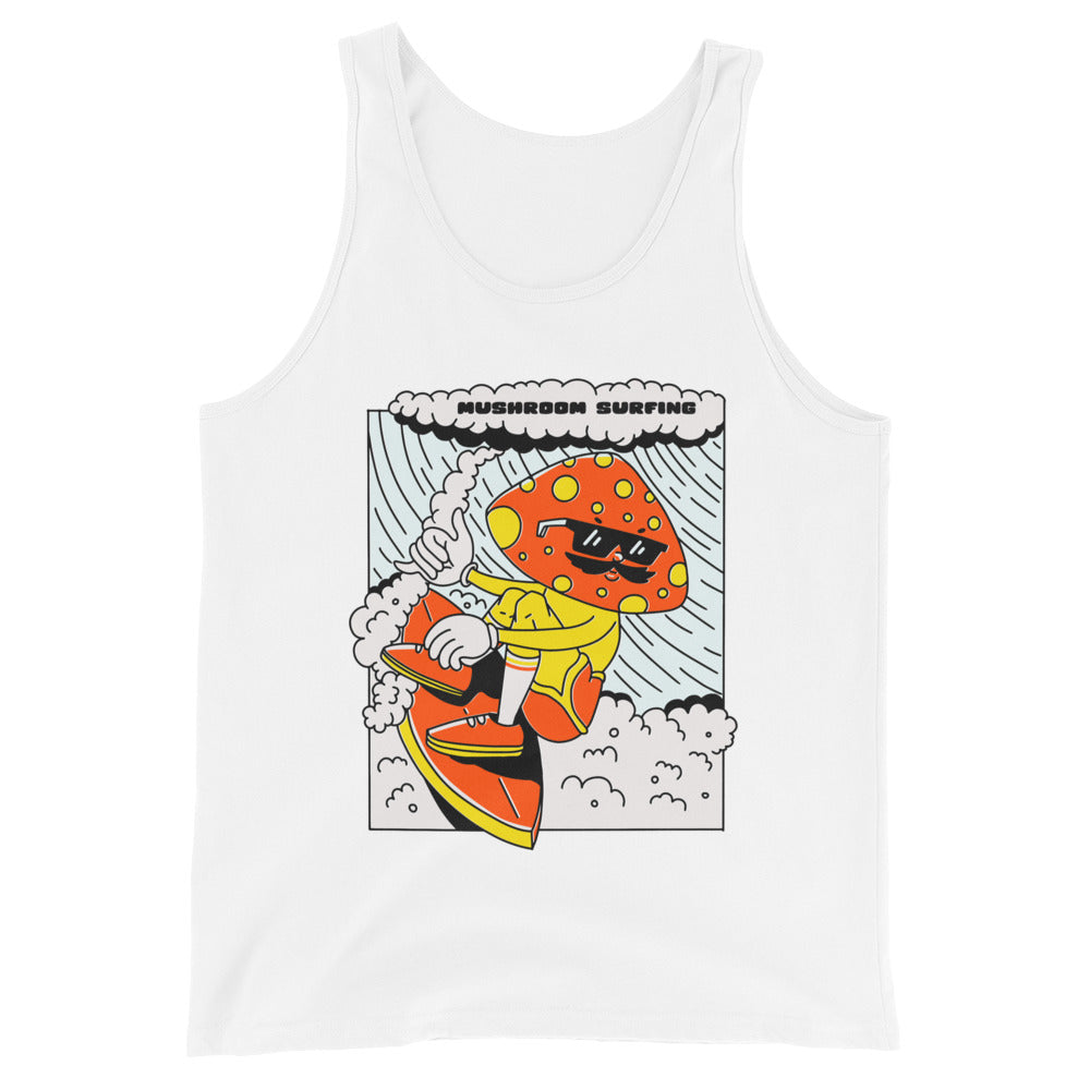 Mushroom Surfing Graphic Tank Top