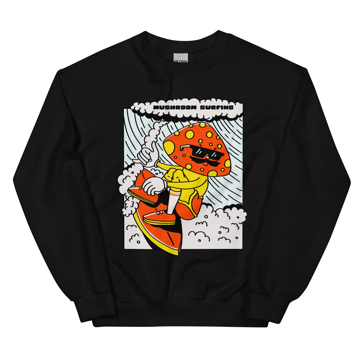 Mushroom Surfing Unisex Sweatshirt