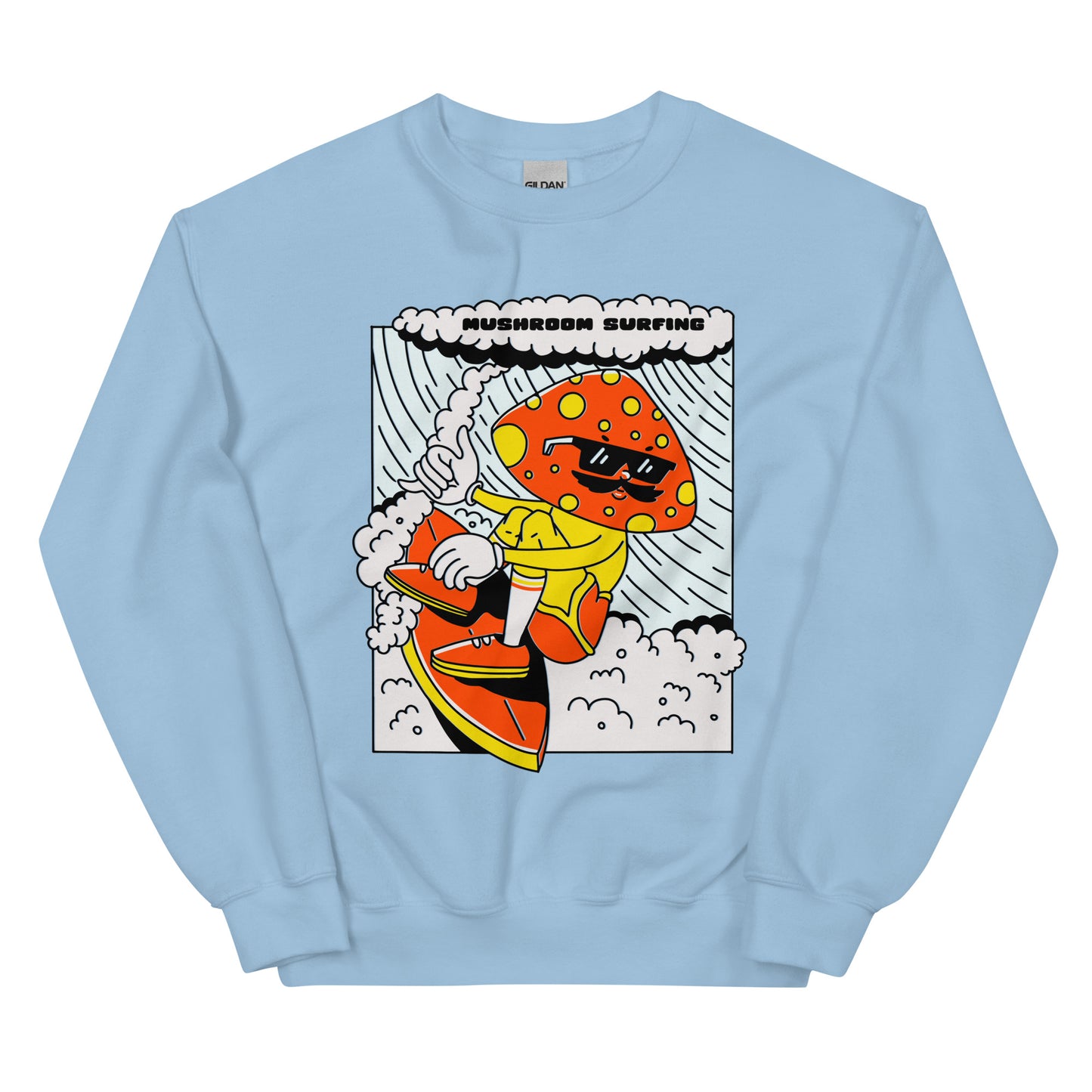 Mushroom Surfing Unisex Sweatshirt