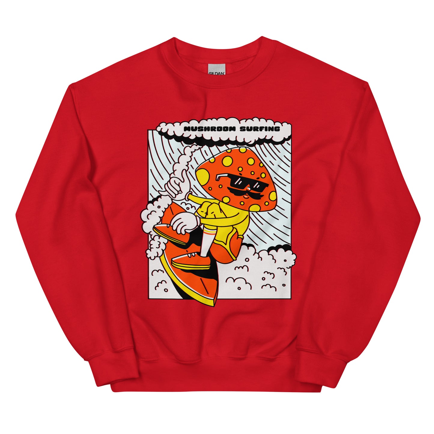 Mushroom Surfing Unisex Sweatshirt