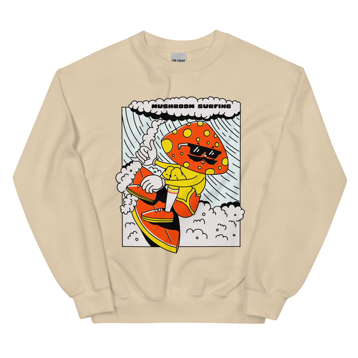 Mushroom Surfing Unisex Sweatshirt