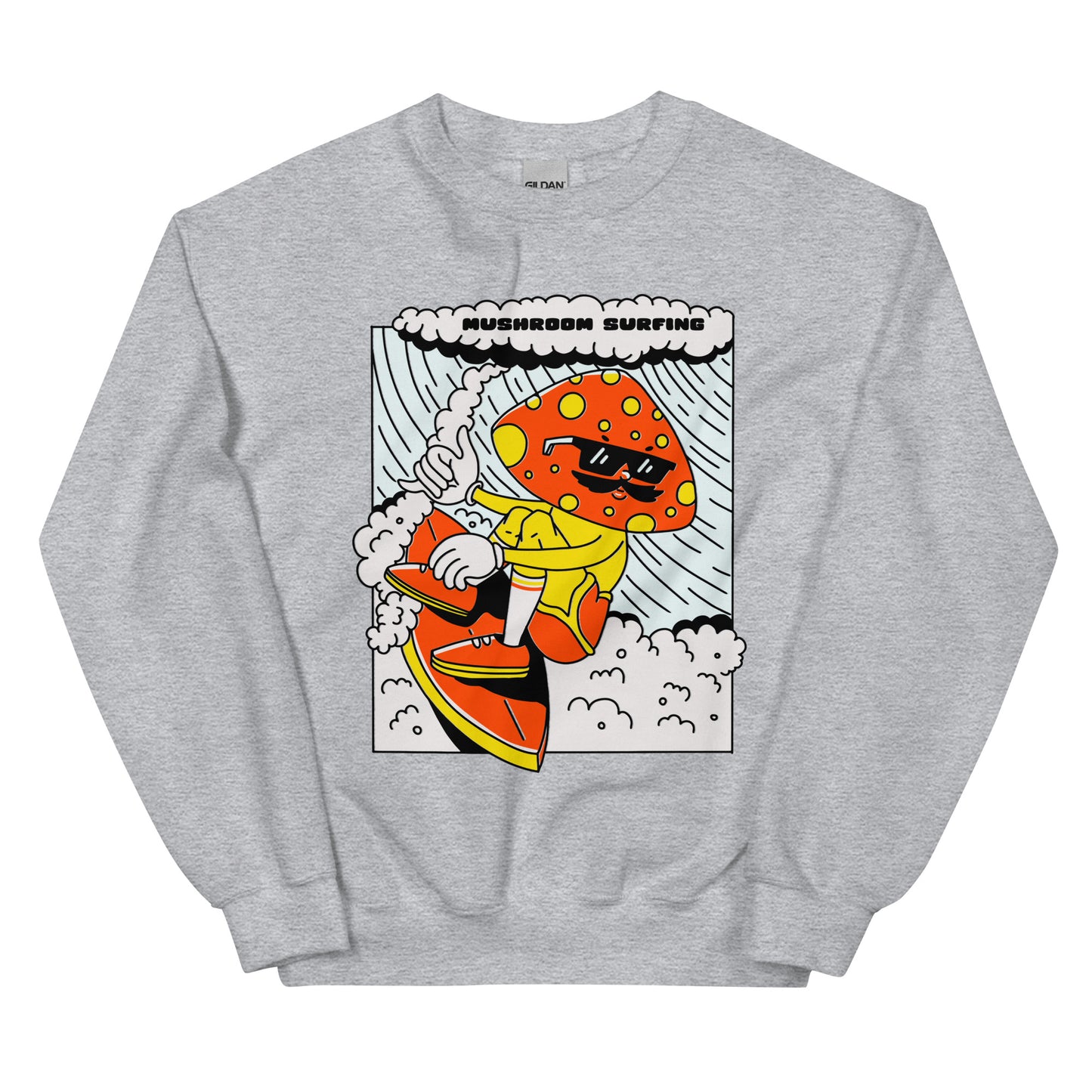 Mushroom Surfing Unisex Sweatshirt