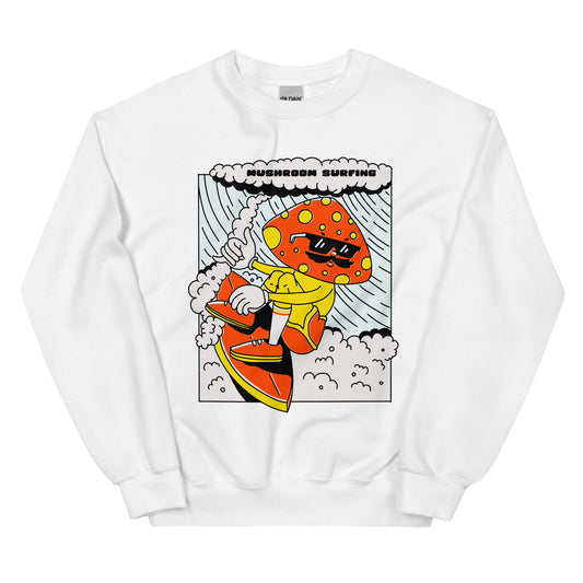 Mushroom Surfing Unisex Sweatshirt