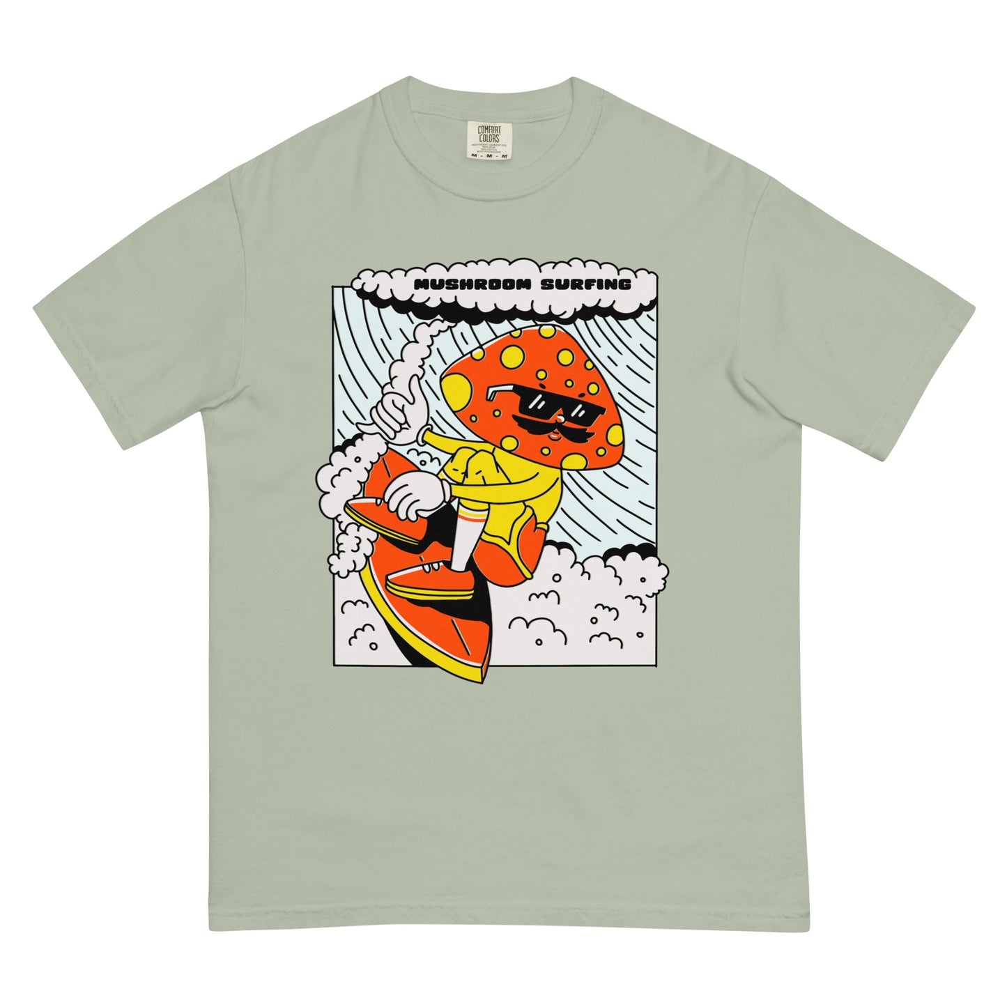 Mushroom Surfing Premium Graphic Tee