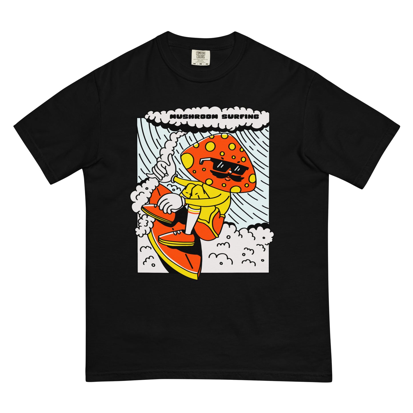 Mushroom Surfing Premium Graphic Tee