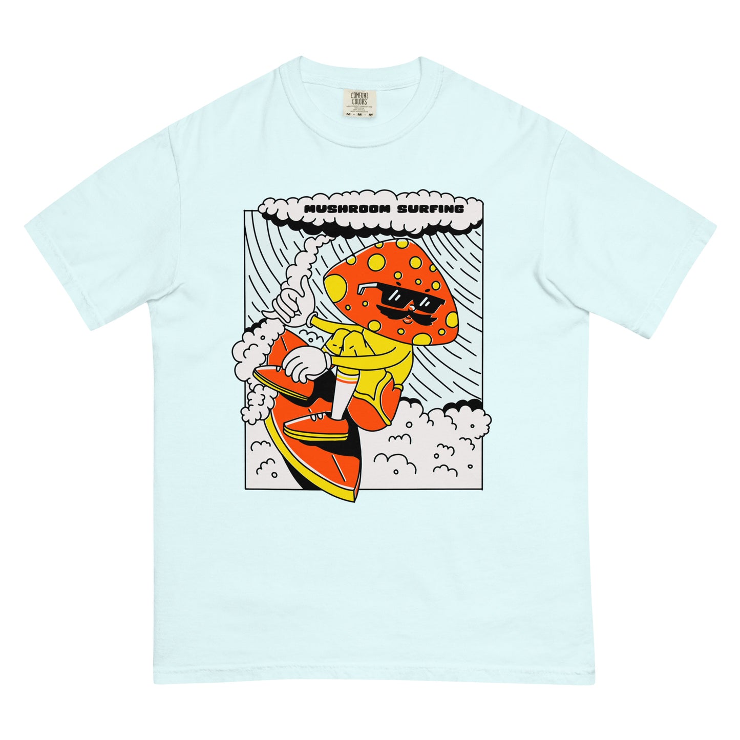 Mushroom Surfing Premium Graphic Tee