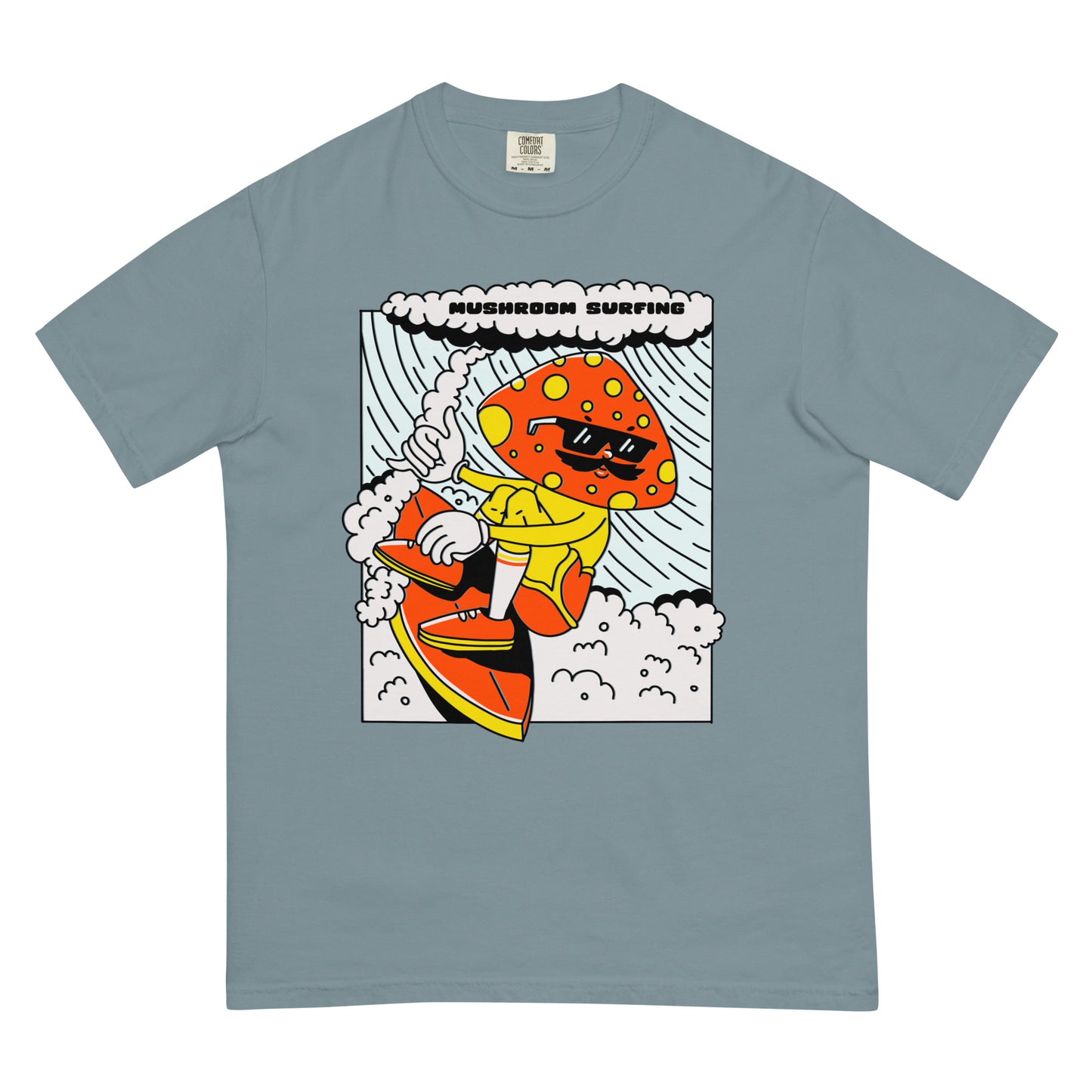 Mushroom Surfing Premium Graphic Tee