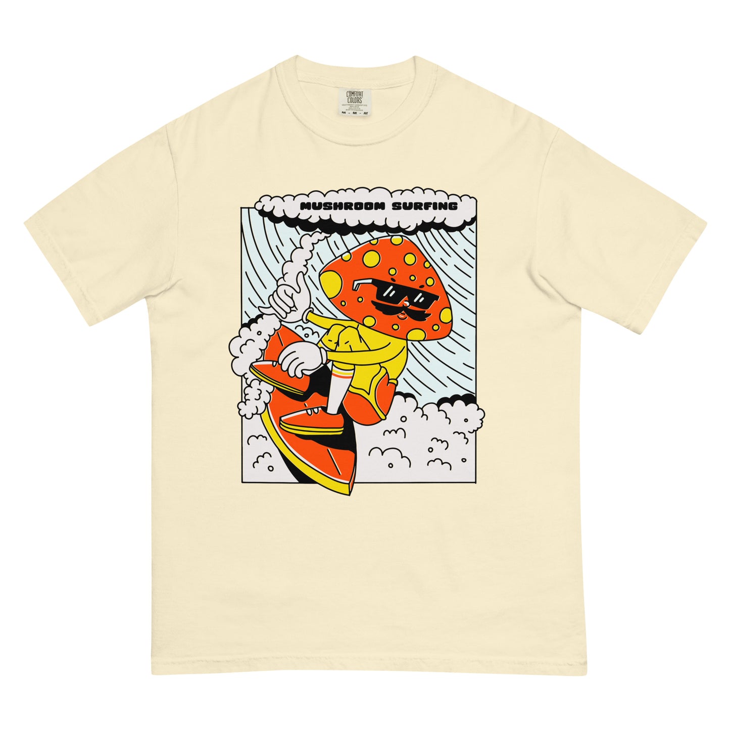 Mushroom Surfing Premium Graphic Tee