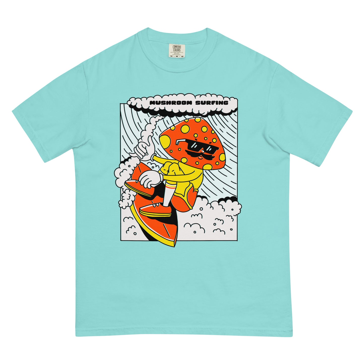 Mushroom Surfing Premium Graphic Tee