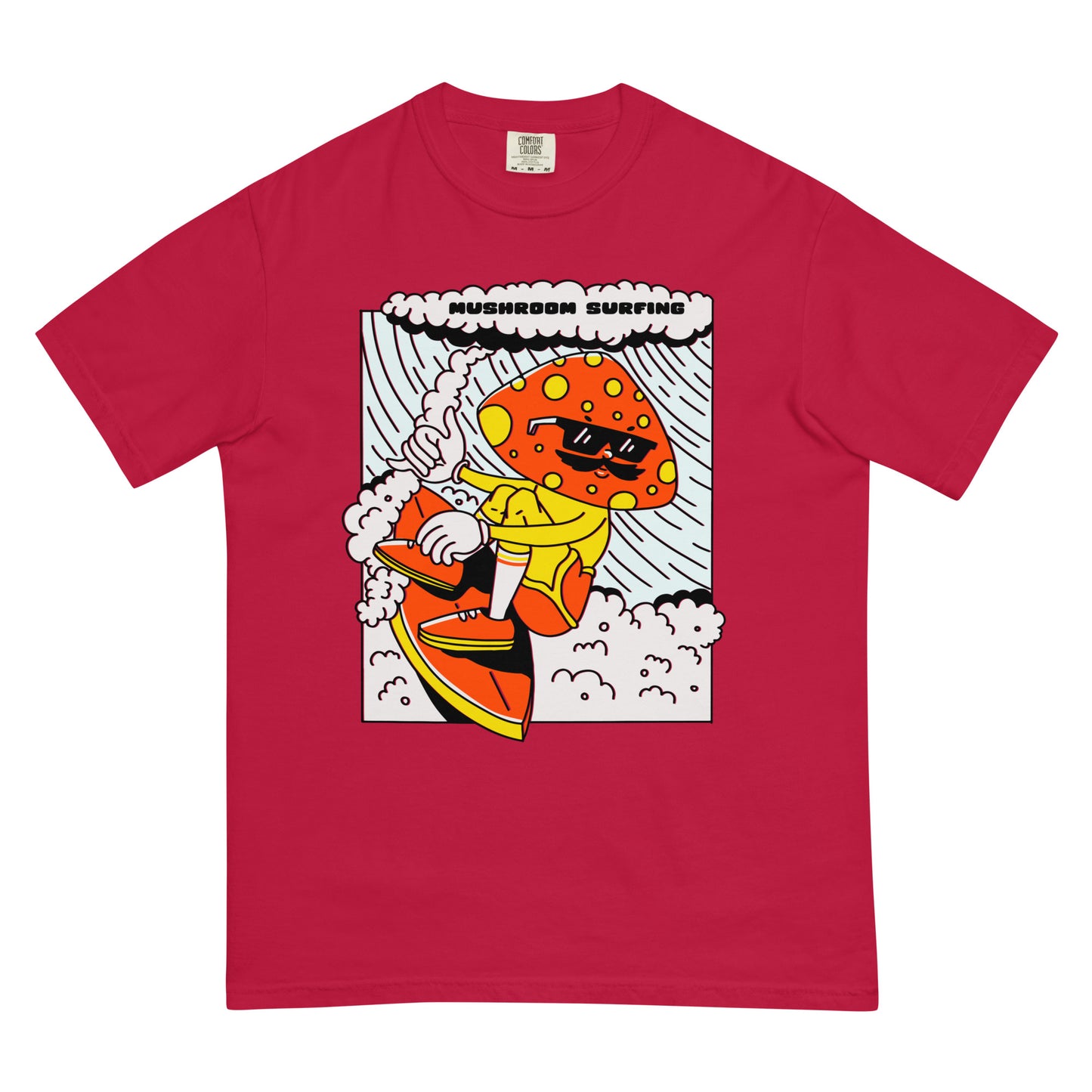 Mushroom Surfing Premium Graphic Tee