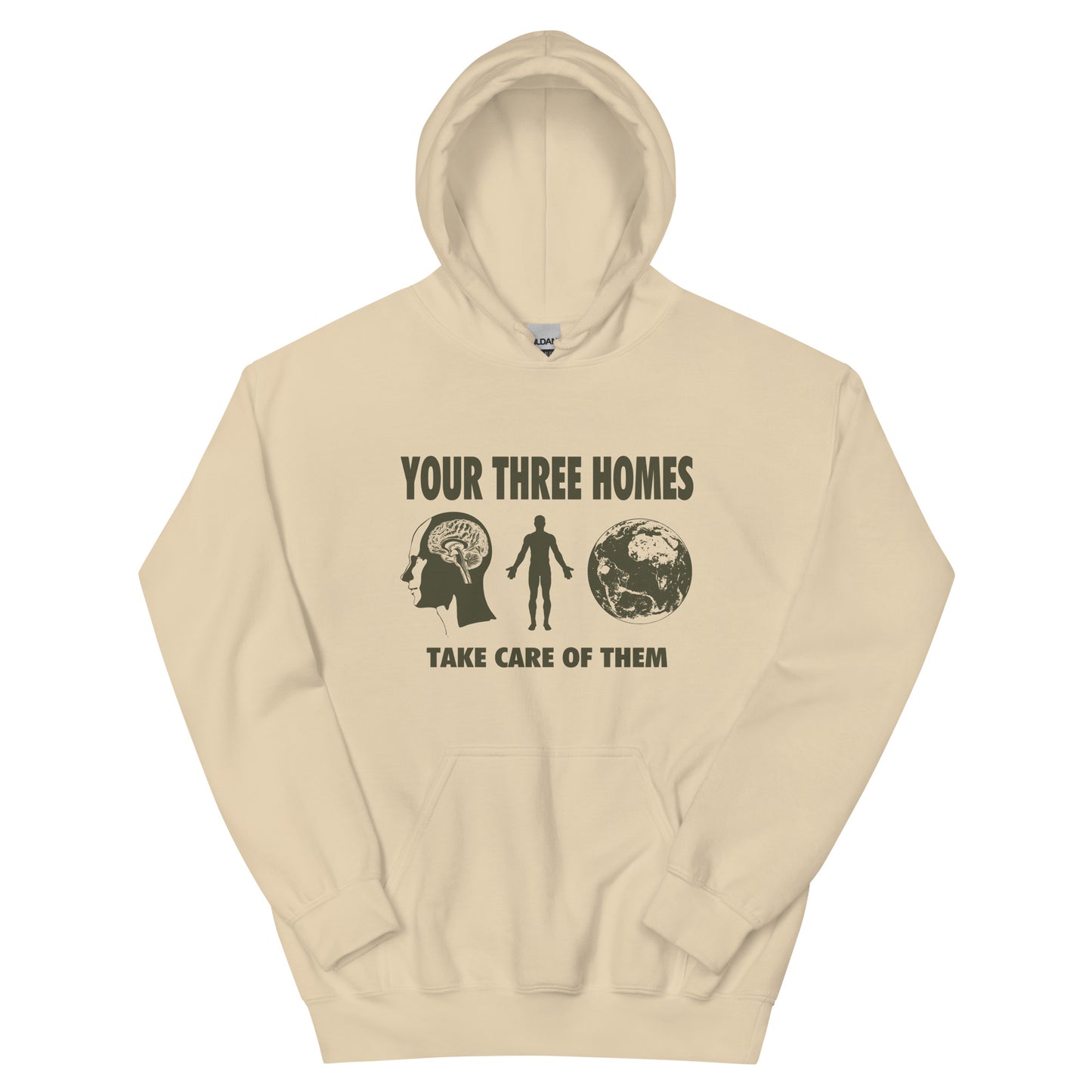 Your Three Homes Graphic Unisex Hoodie