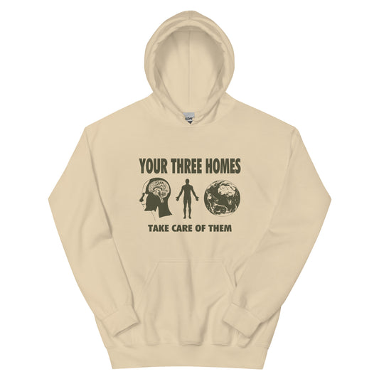 Your Three Homes Graphic Unisex Hoodie