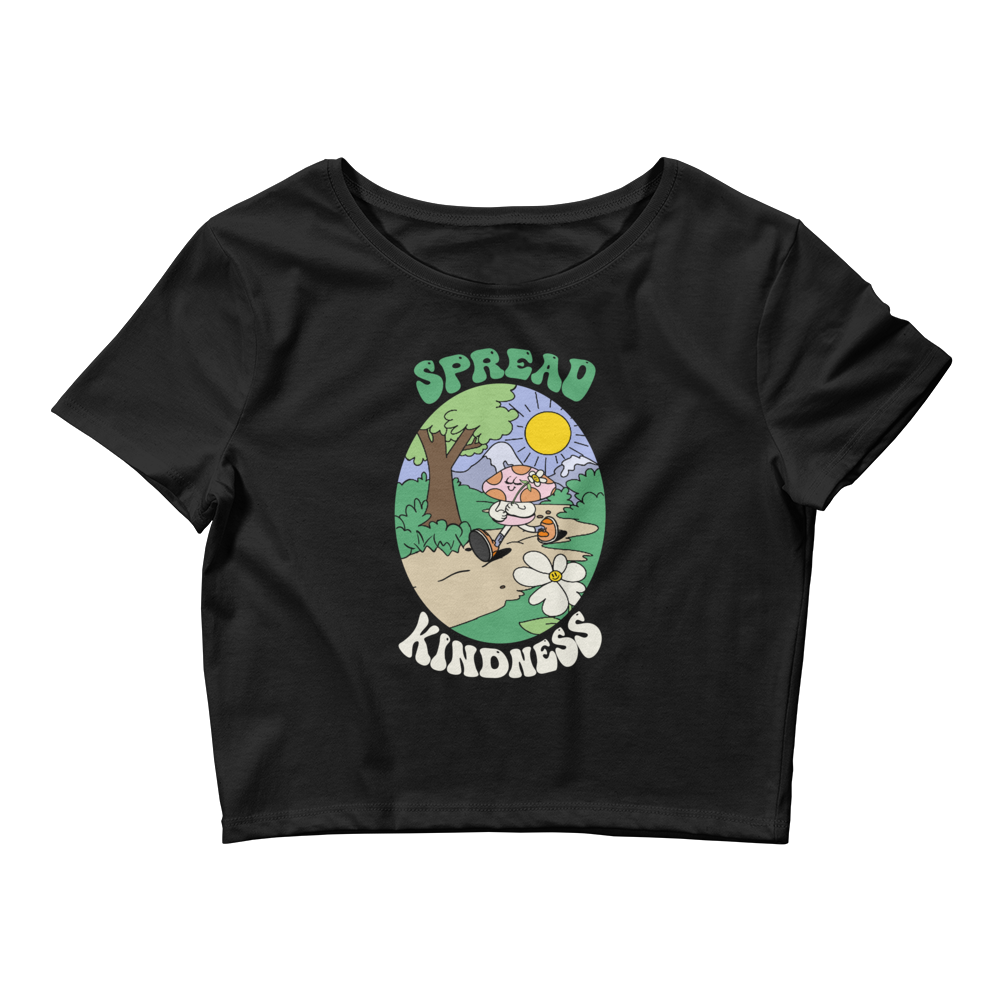 Spread Kindness Graphic Crop Tee