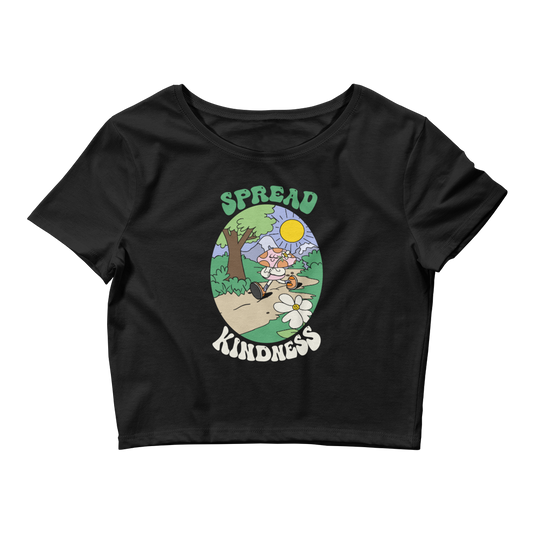 Spread Kindness Graphic Crop Tee