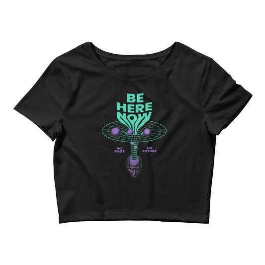 Be Here Now Graphic Crop Tee