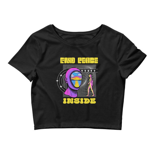 Find Peace Inside Graphic Crop Tee