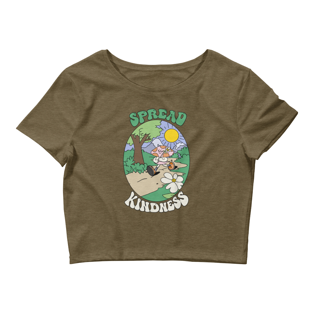 Spread Kindness Graphic Crop Tee