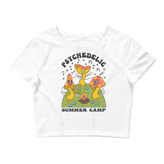 Psi~ Camp Graphic Crop Tee