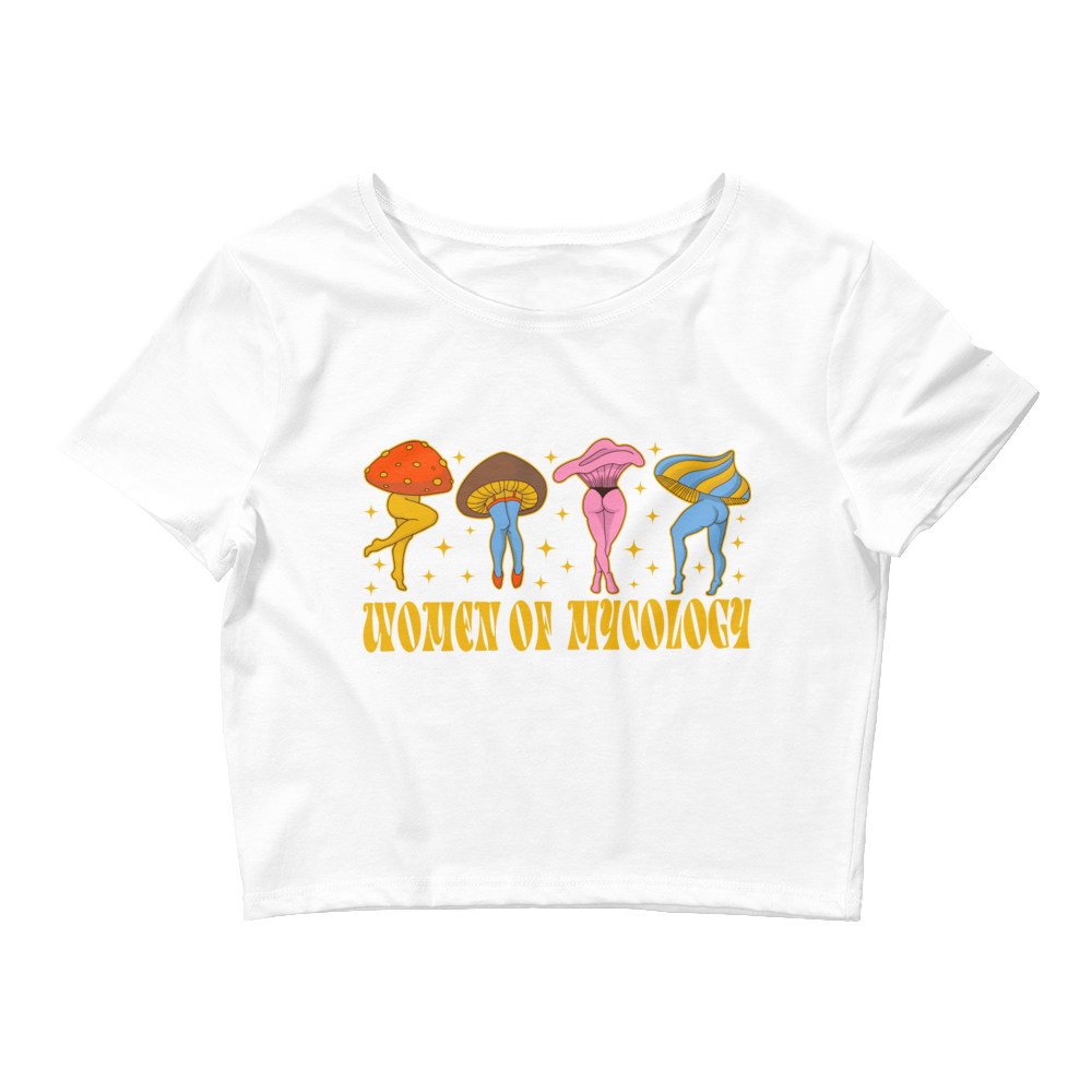 Retro Legs Woman of Mycology Graphic Crop Tee