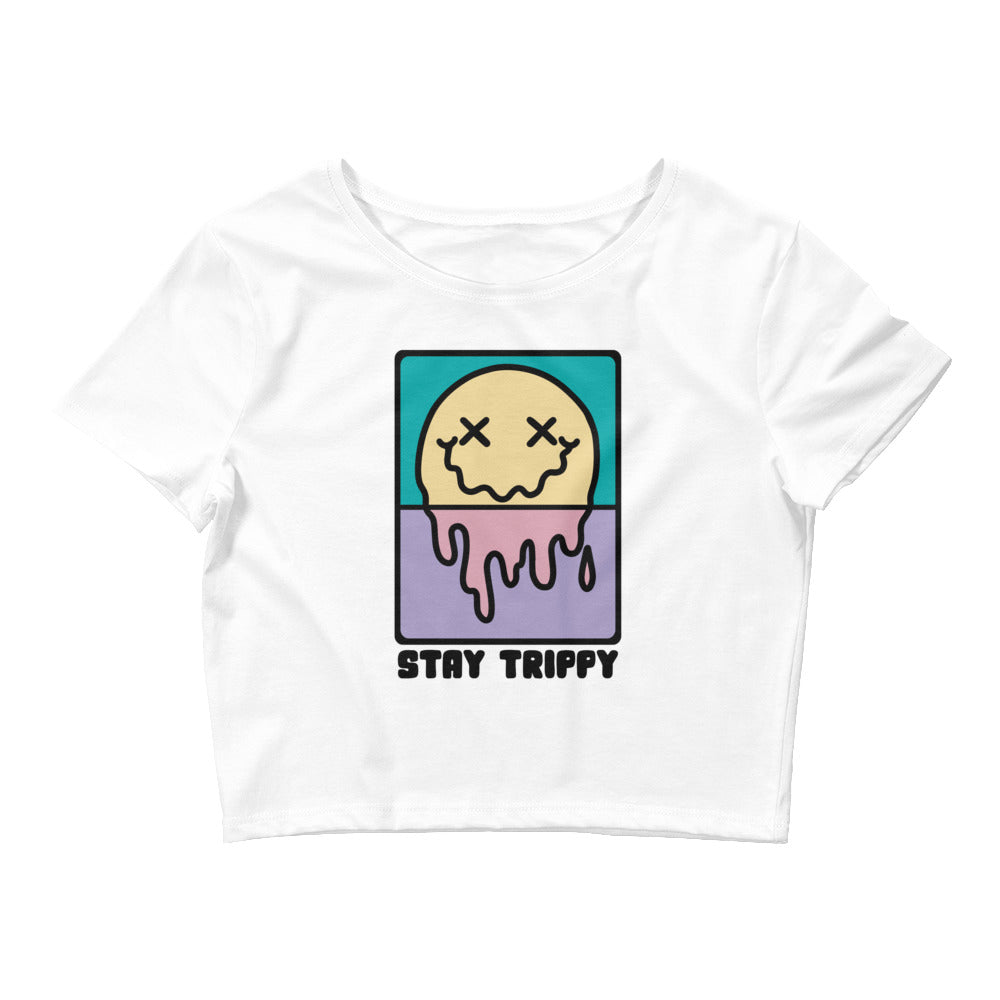 Stay Trippy Graphic Crop Tee