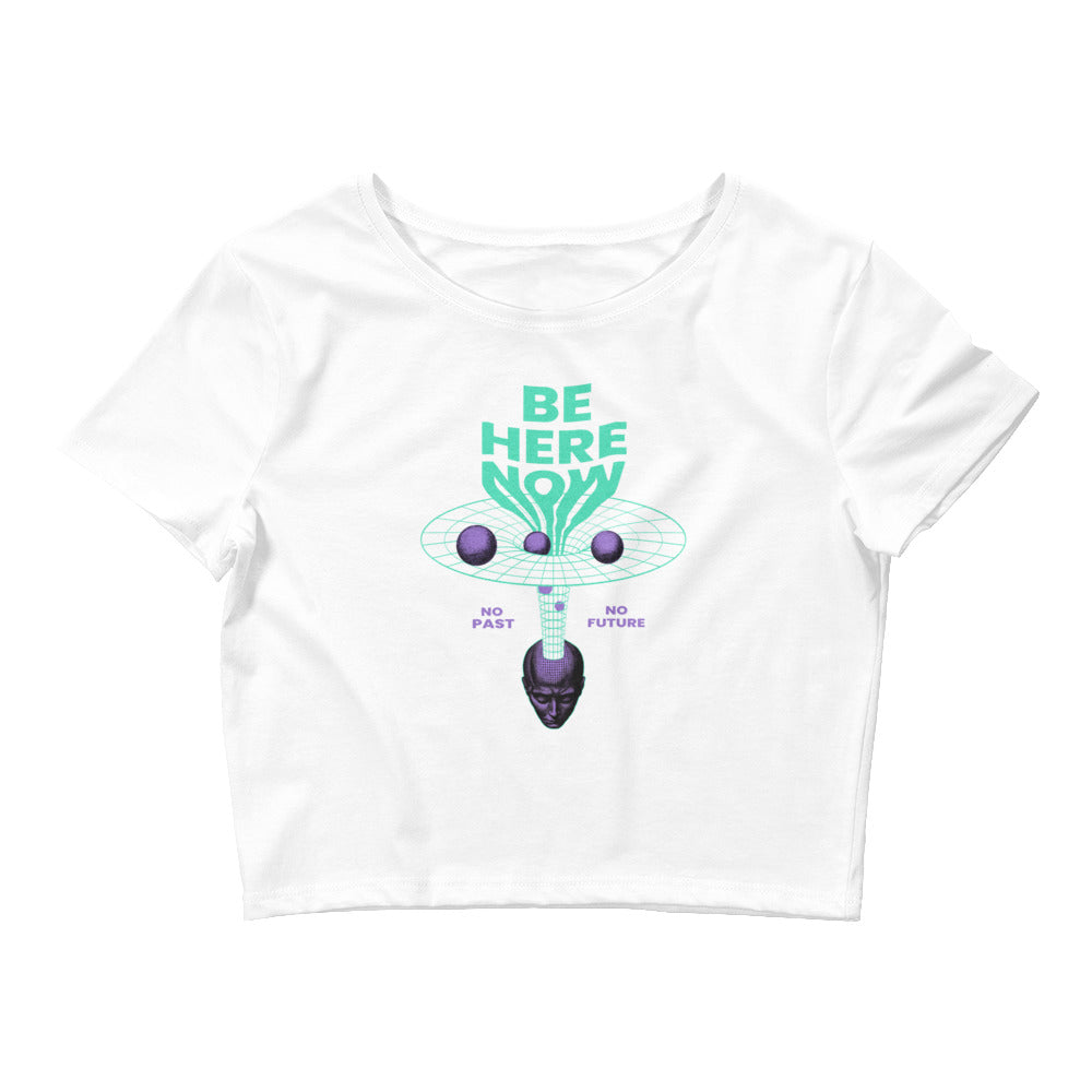 Be Here Now Graphic Crop Tee