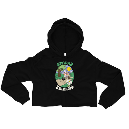 Spread Kindness Graphic Crop Hoodie