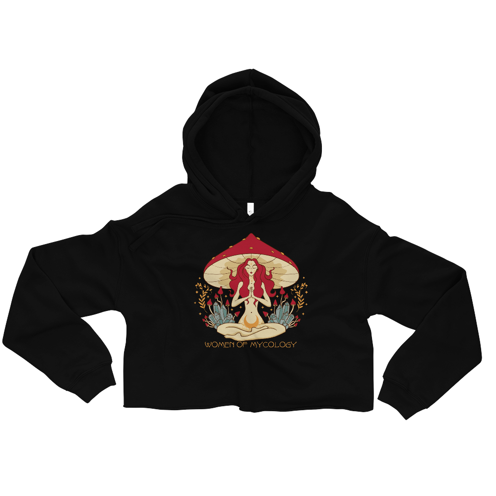 Mystical Woman of Mycology Graphic Crop Hoodie