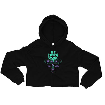 Be Here Now Graphic Crop Hoodie