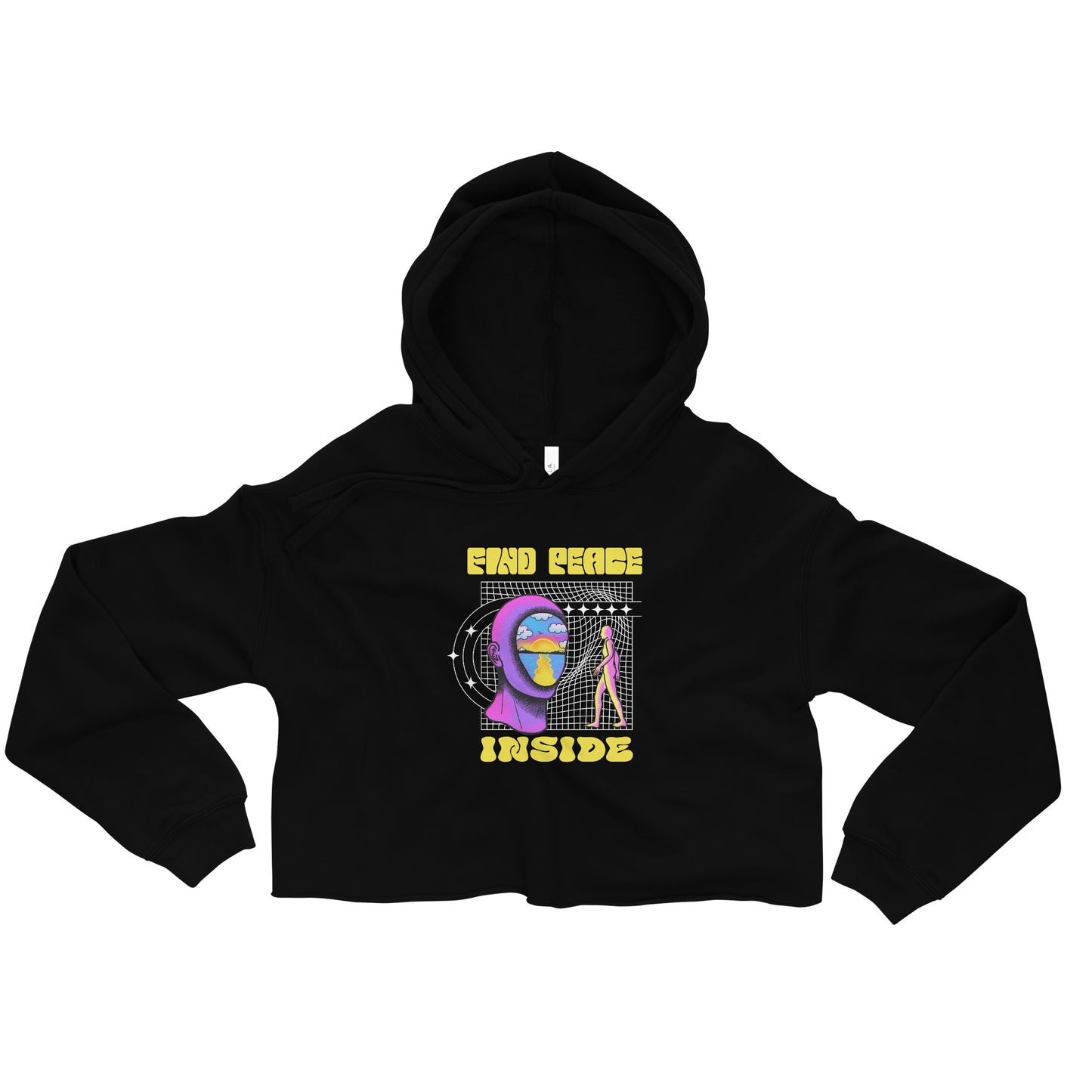 Find Peace Inside Graphic Crop Hoodie