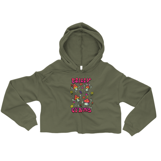 Psi~ Cybins Graphic Crop Hoodie