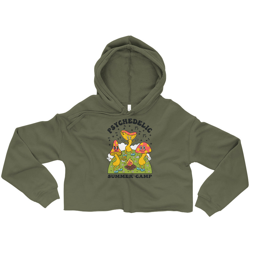 Psi~ Camp Graphic Crop Hoodie