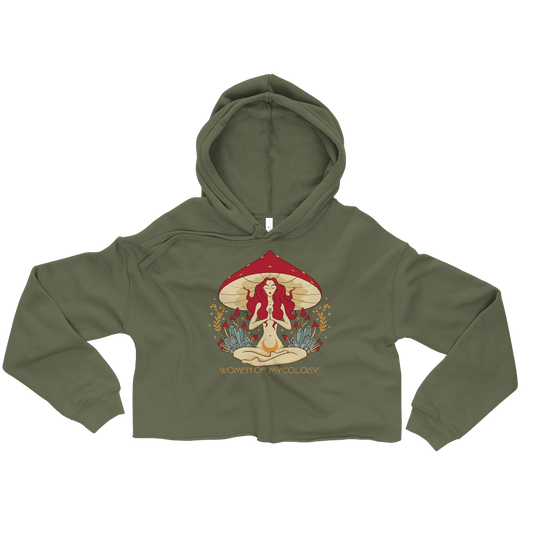 Mystical Woman of Mycology Graphic Crop Hoodie
