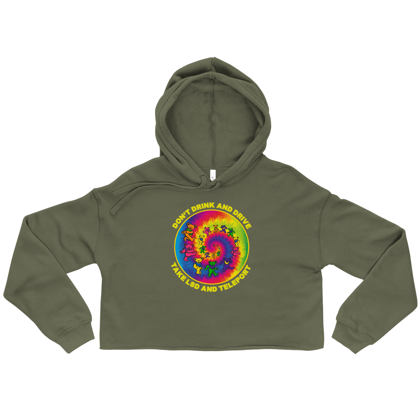 Just Teleport Graphic Crop Hoodie