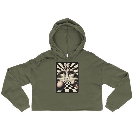 All Is Illusion Graphic Crop Hoodie