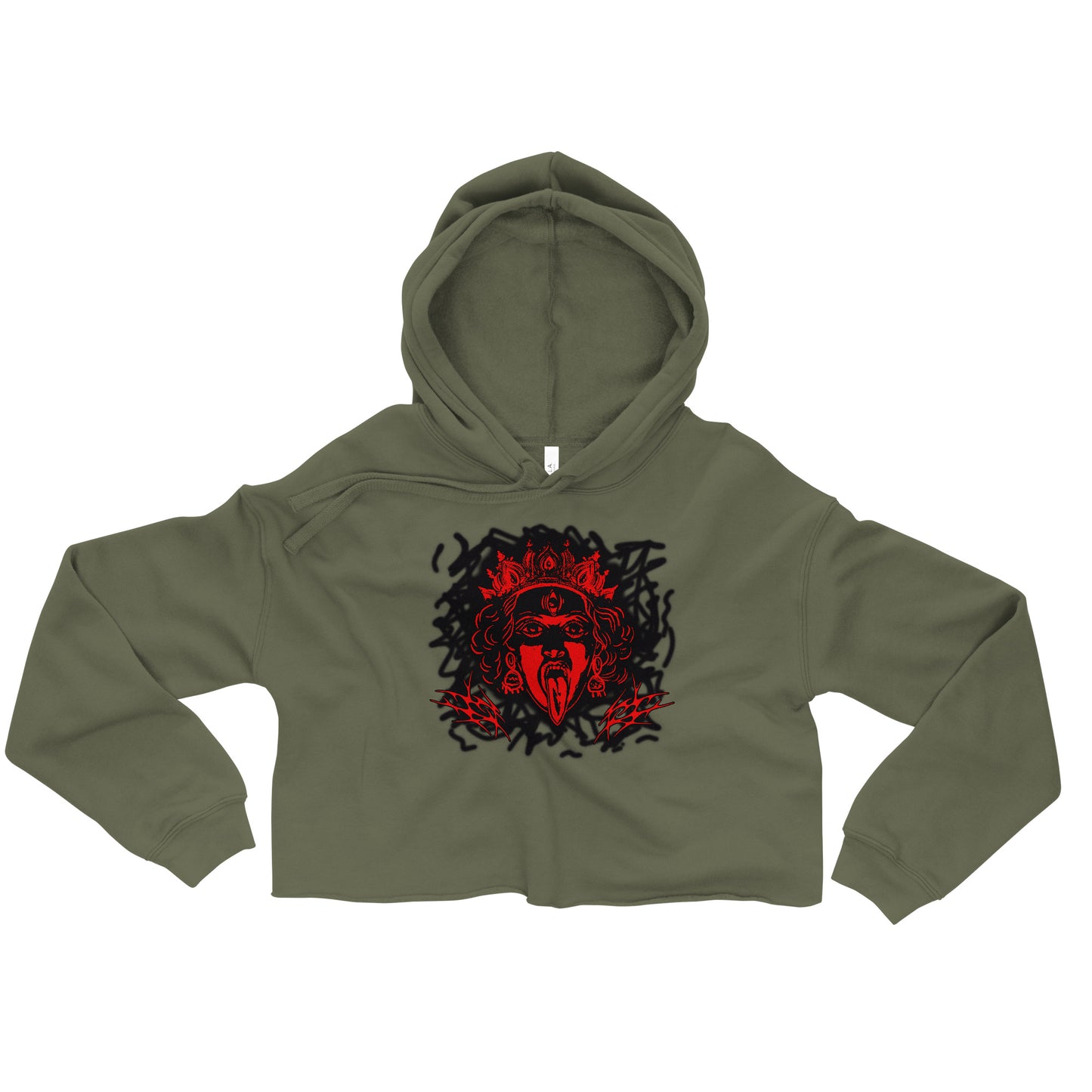 Goddess Kali Graphic Crop Hoodie