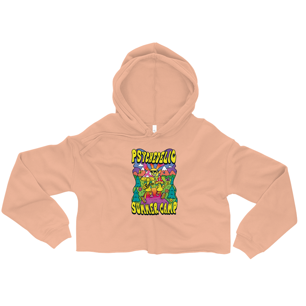 Psi~ Summer Camp Graphic Crop Hoodie