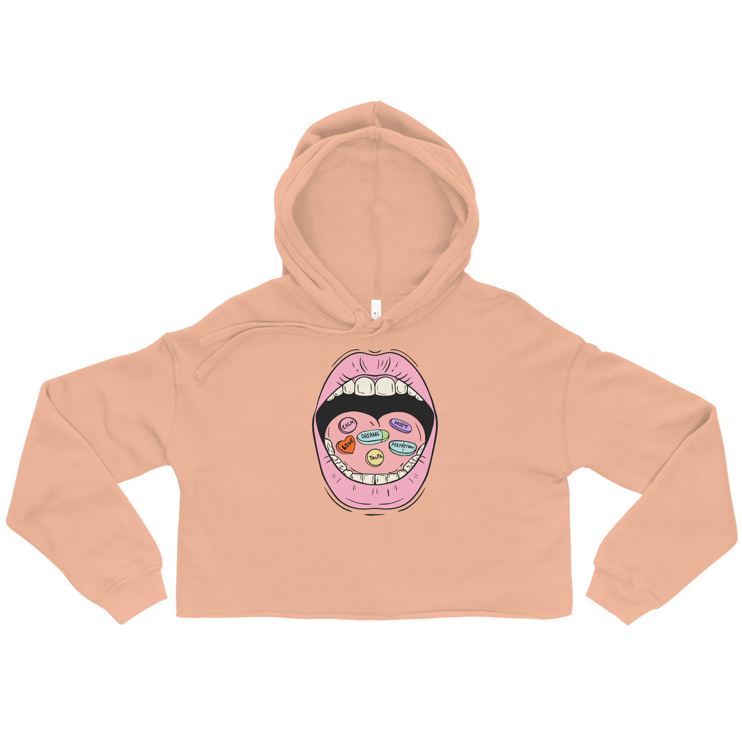 Daily Pills Graphic Crop Hoodie