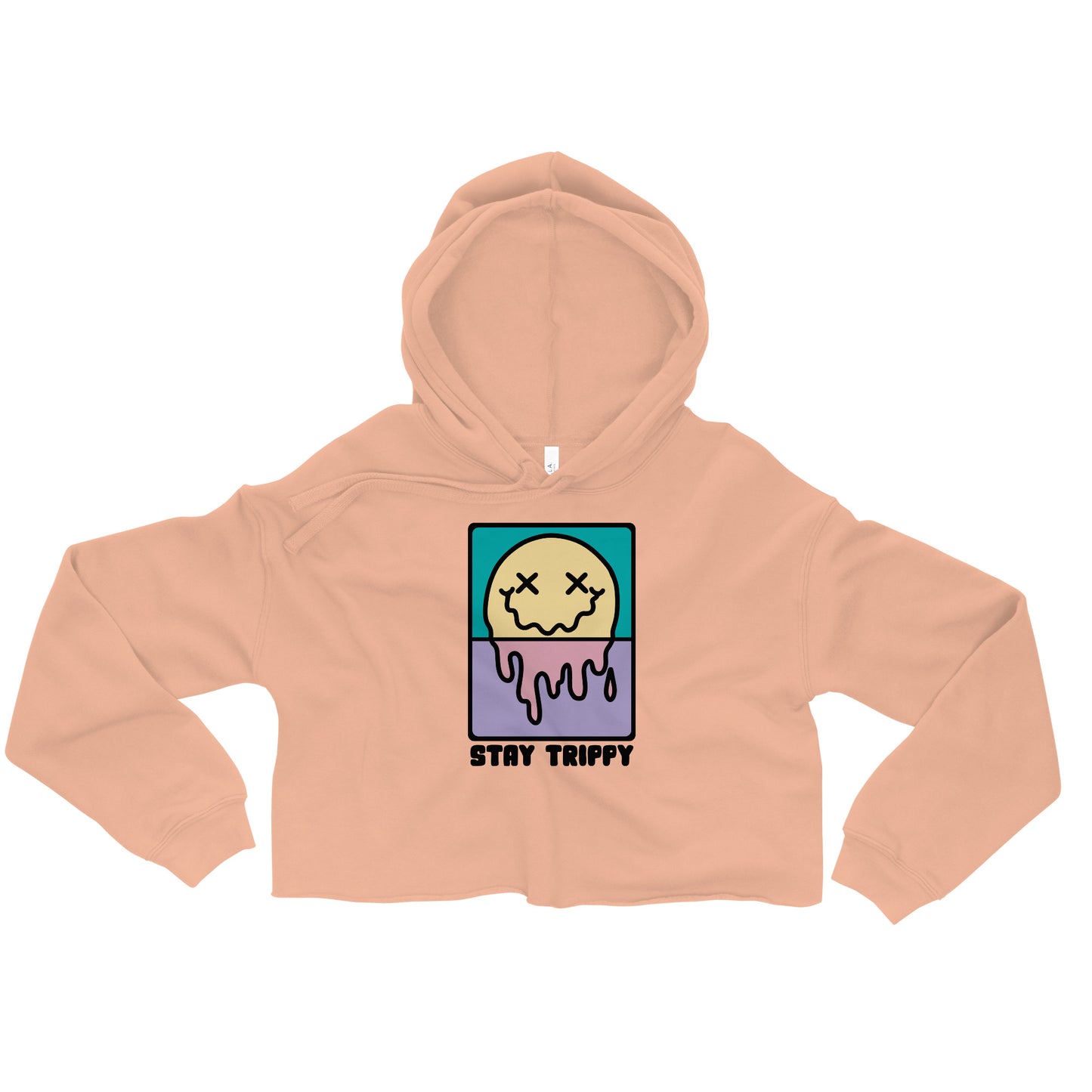 Stay Trippy Graphic Crop Hoodie