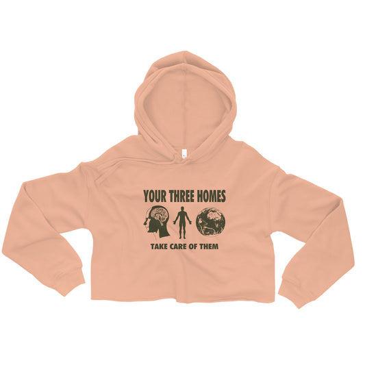 Your Three Homes Graphic Crop Hoodie