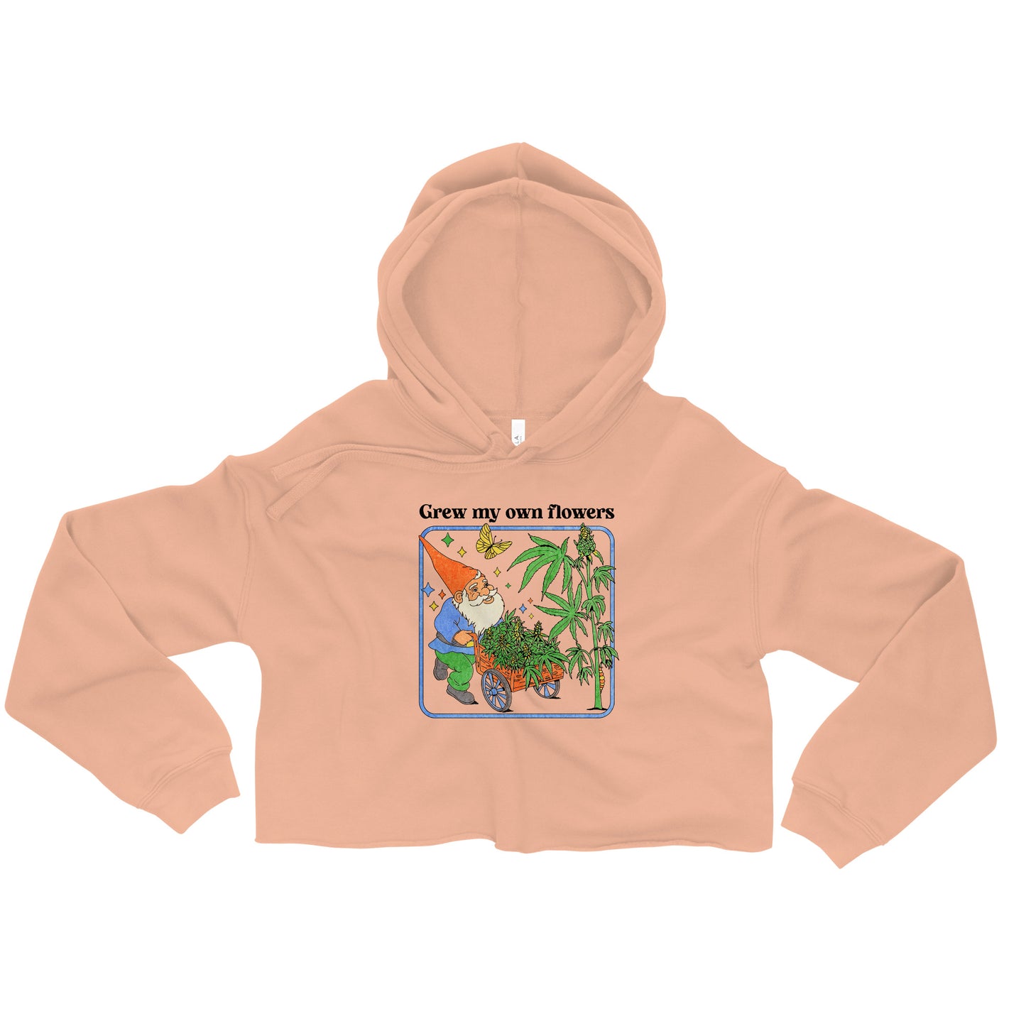 Grew My Own Flowers Crop Hoodie