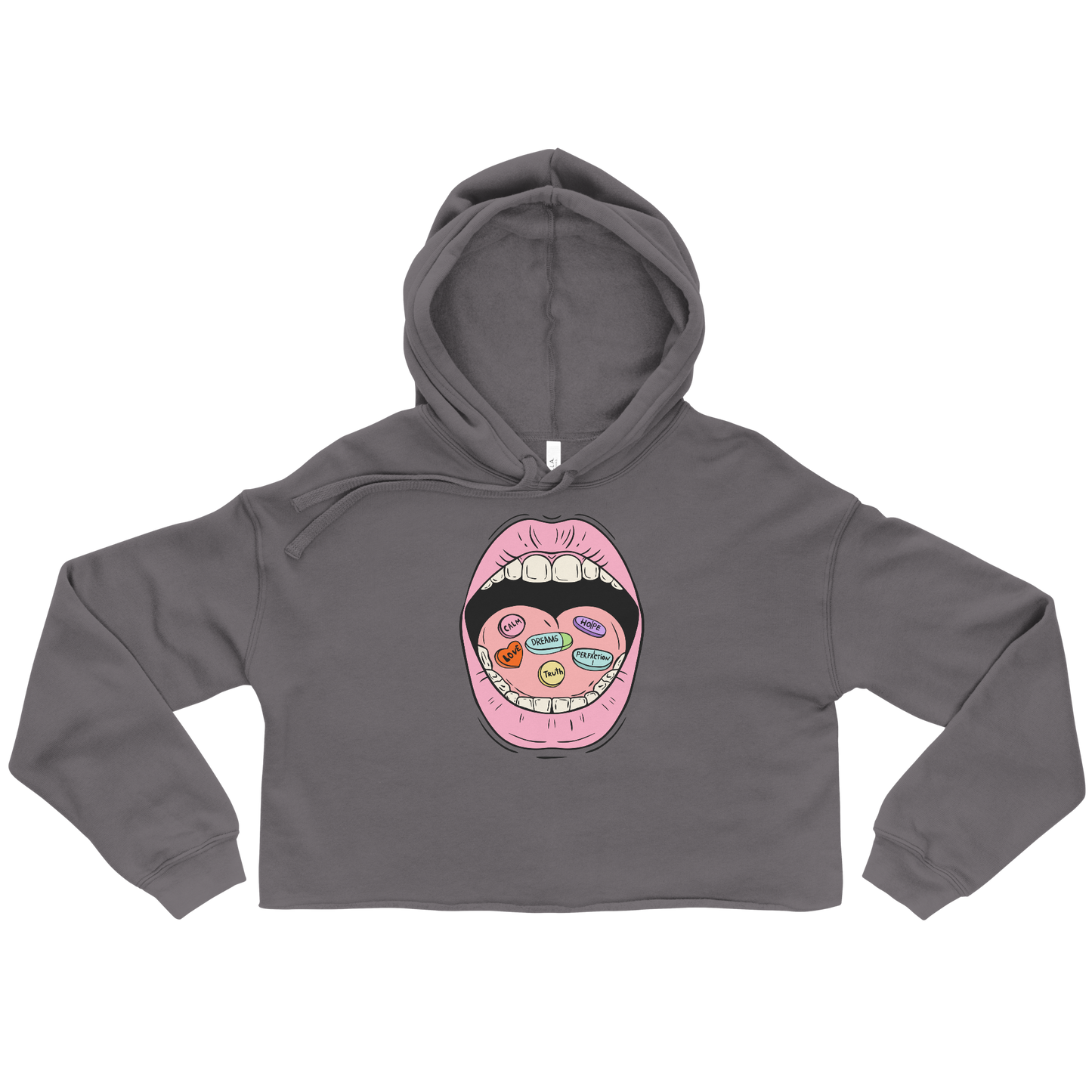Daily Pills Graphic Crop Hoodie